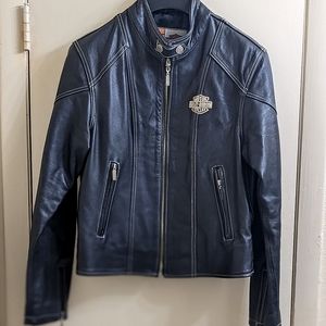 Genuine Leather Harley Davidson Moto Jacket Mine XL juniors women's S/M